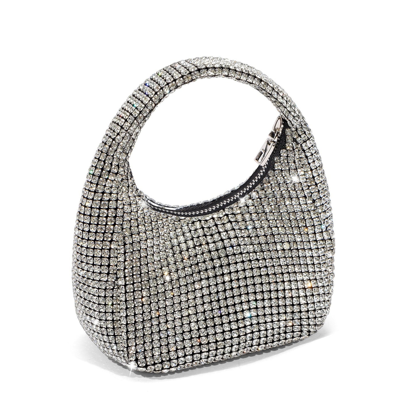 Women's Rhinestone Sier Fashion Popular Advanced Texture Bags