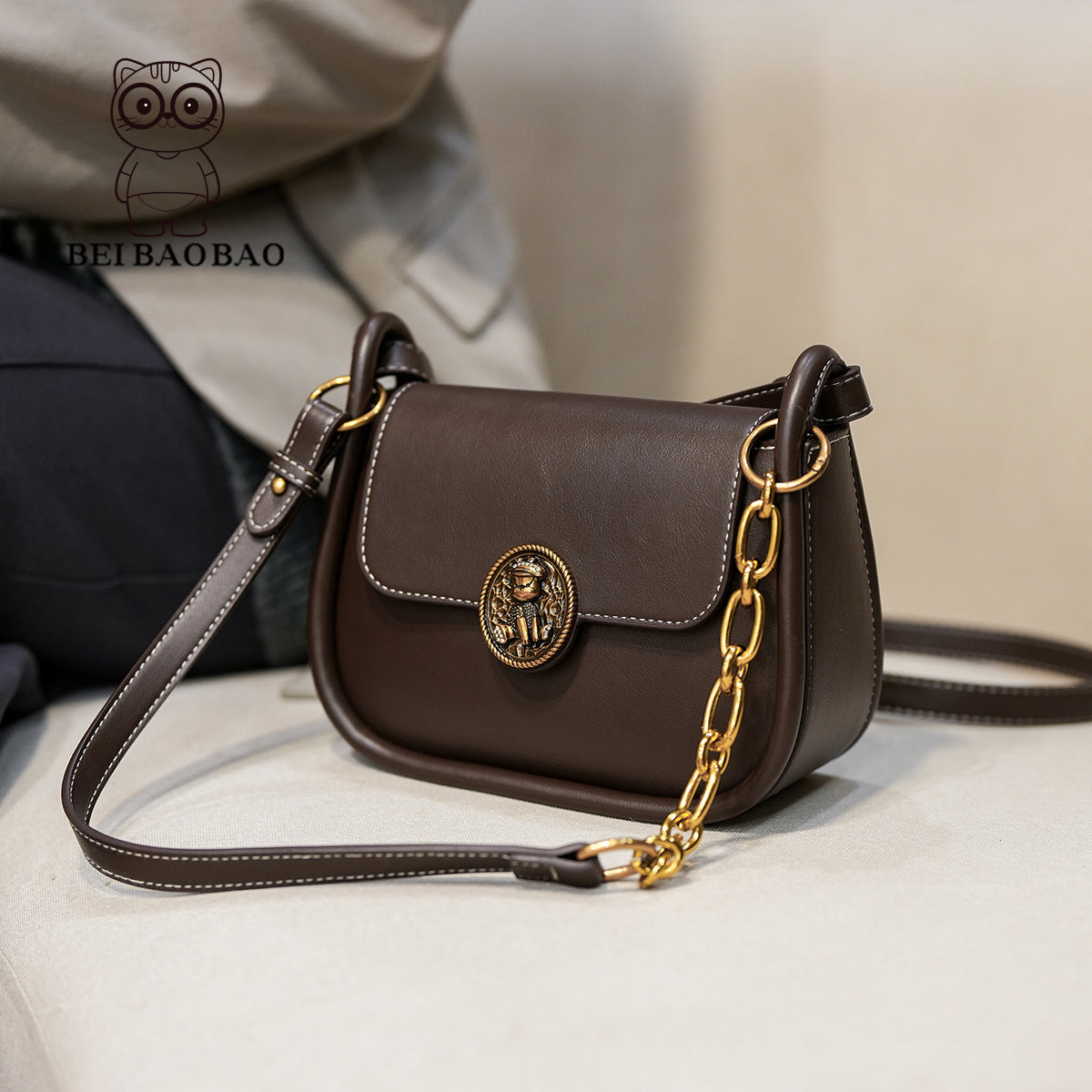 Women's Stylish Source Retro Saddle Simple Crossbody Bags