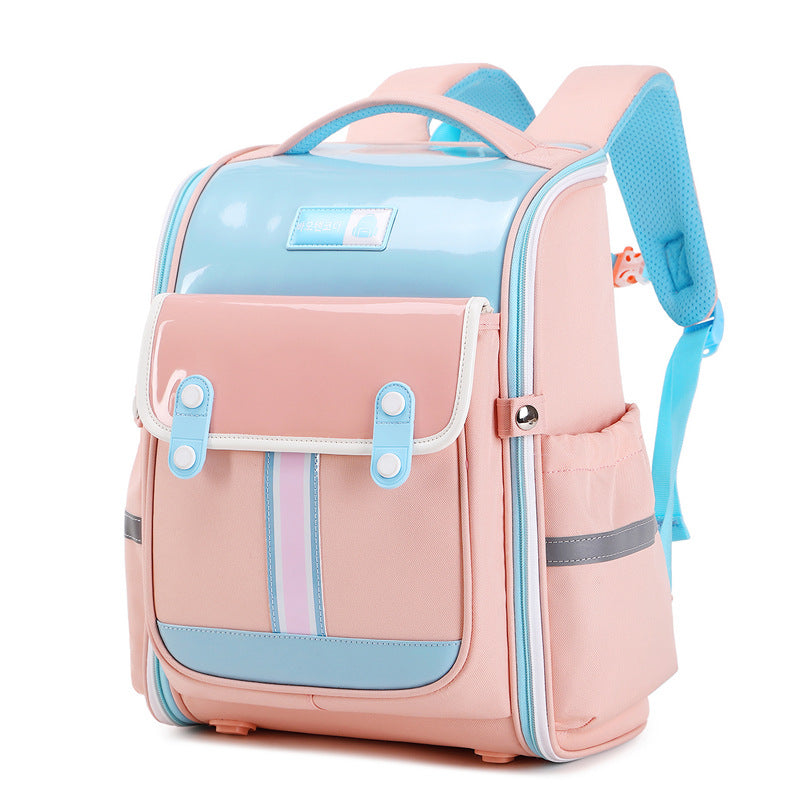 Surface Color Matching Light Tide Spine Protection Elementary School Students' Schoolbags