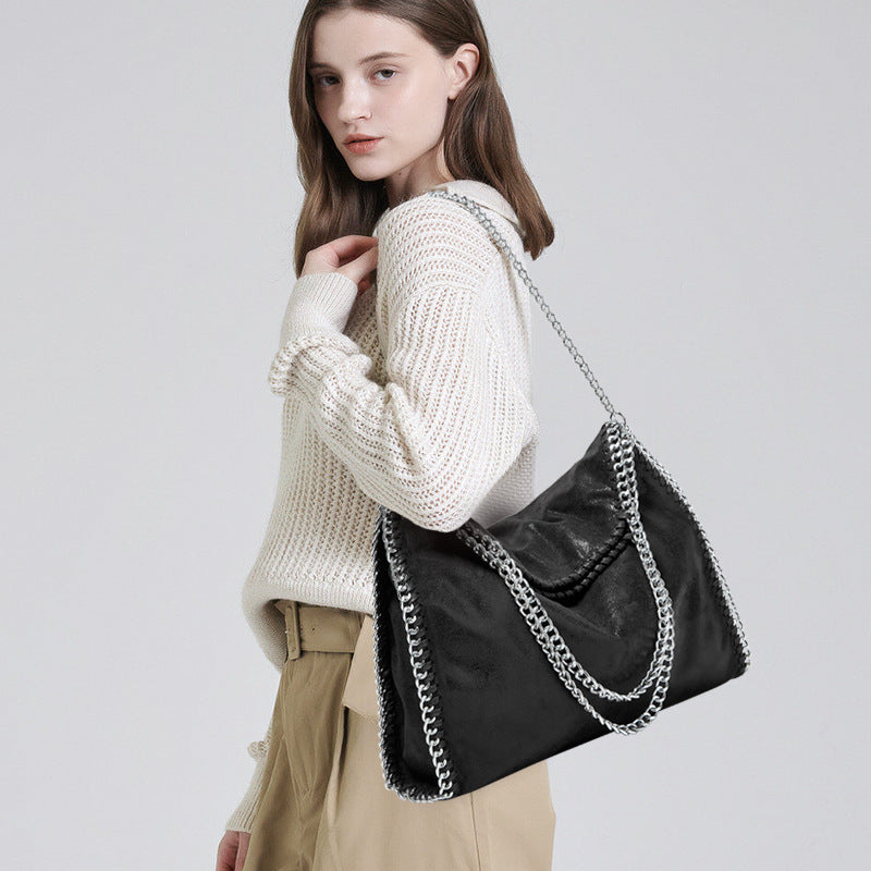 Women's Unique Chain Fashion Simple Folding Handbags