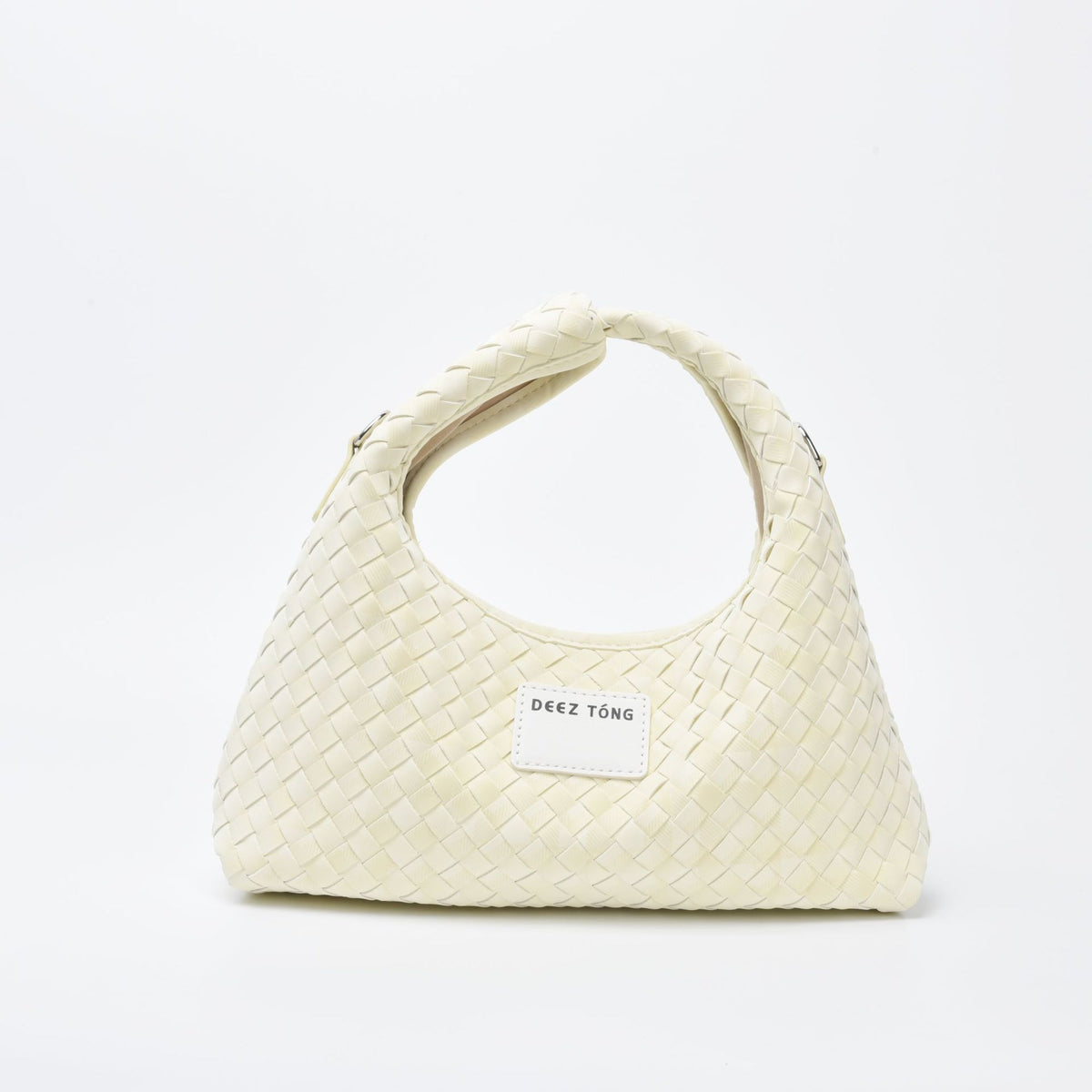 Women's Summer Woven Fresh Dumpling Shape Soft Leather Magnetic Snap Large Women's Shoulder Bag