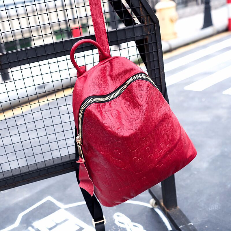 Women's Korean Style Trendy Genuine Leather First Backpacks