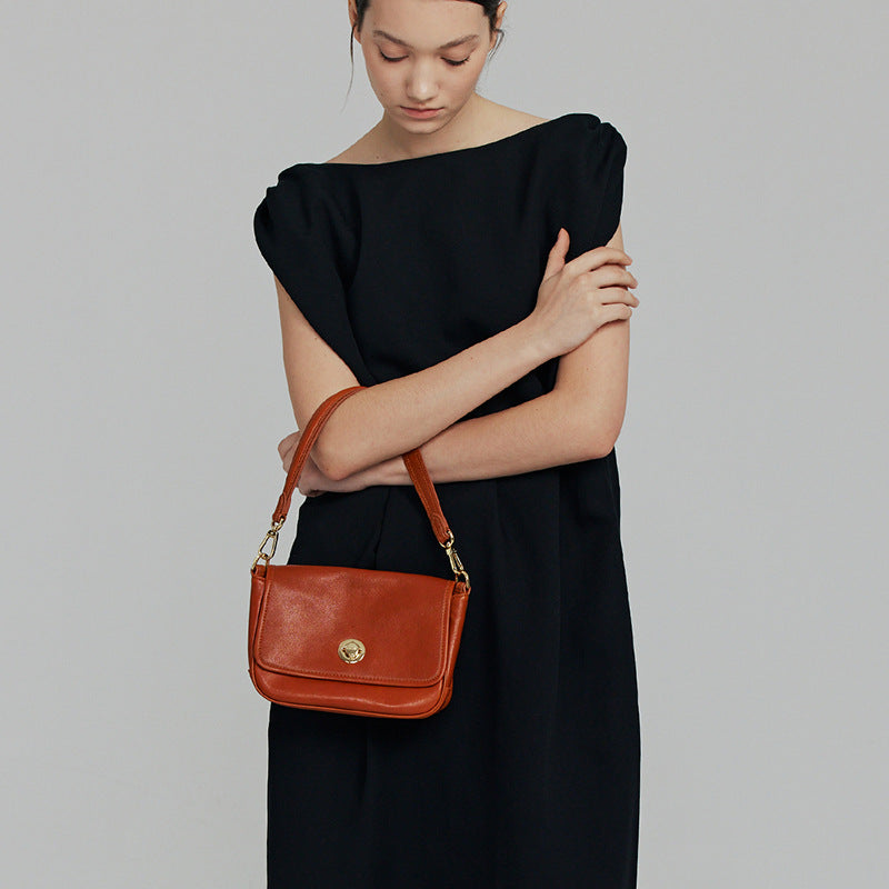 Women's Summer First Layer Vegetable Tanning Leather Shoulder Bags