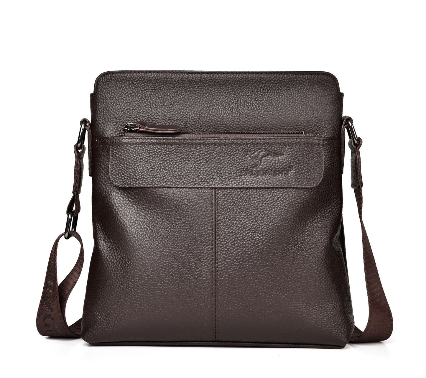 Men's Kangaroo Leather Simple First Layer Cowhide Men's Shoulder Bags