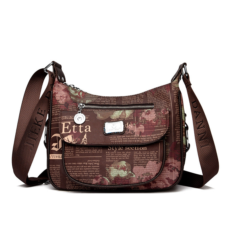Women's Oxford Cloth Large Capacity Printing More Than Crossbody Bags