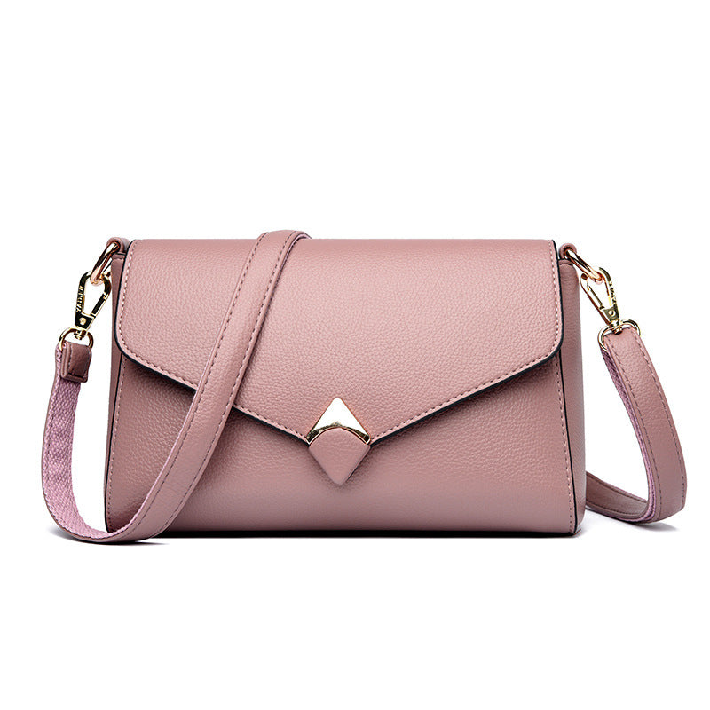 Women's Elegant Mother Simple Soft Leather For Shoulder Bags
