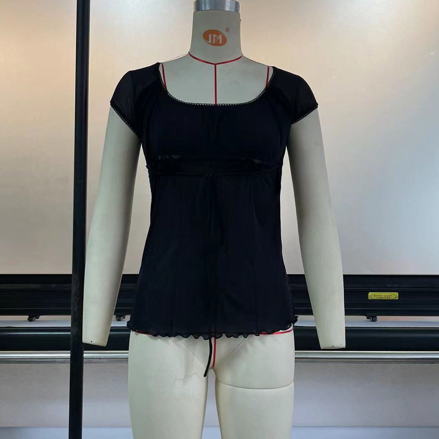 Women's Gauzy Lace Shirt Sexy Temperament Pullover Tops