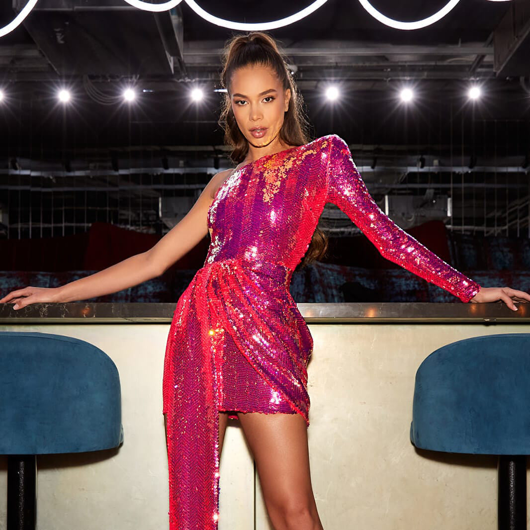 Women's Classic Dress Sexy Sequined Slim Dresses