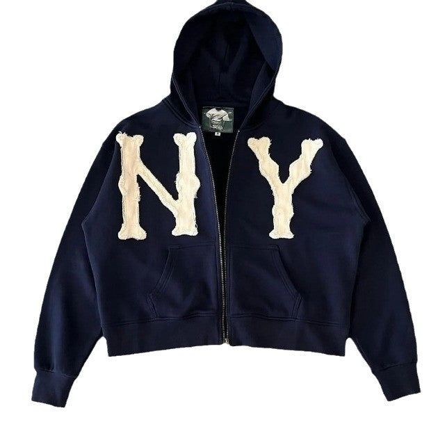 Hooded Full Chain Loose Male Female Sweaters