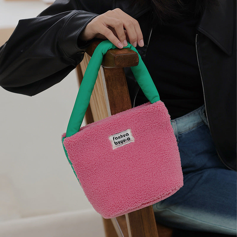 Women's Style Super Hot Niche Plush Warm Handbags