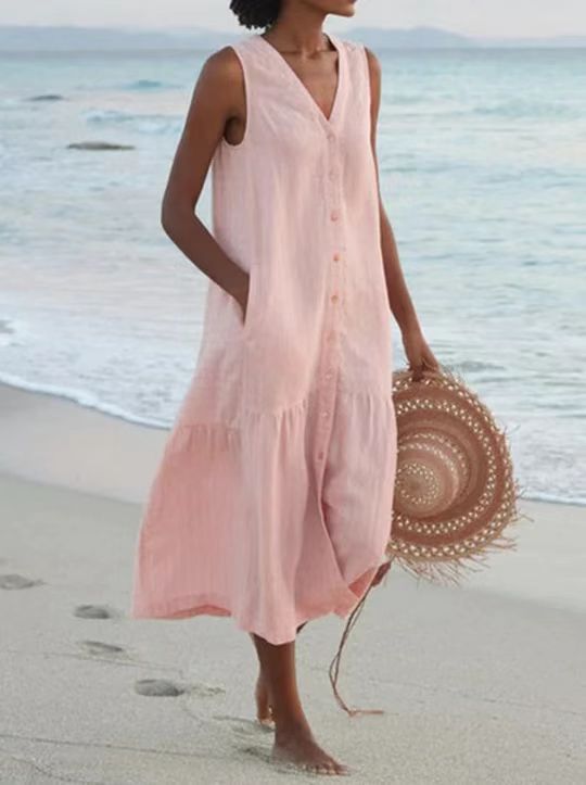 Cotton Strap Type Temperament Commute Trendy Dress Dresses