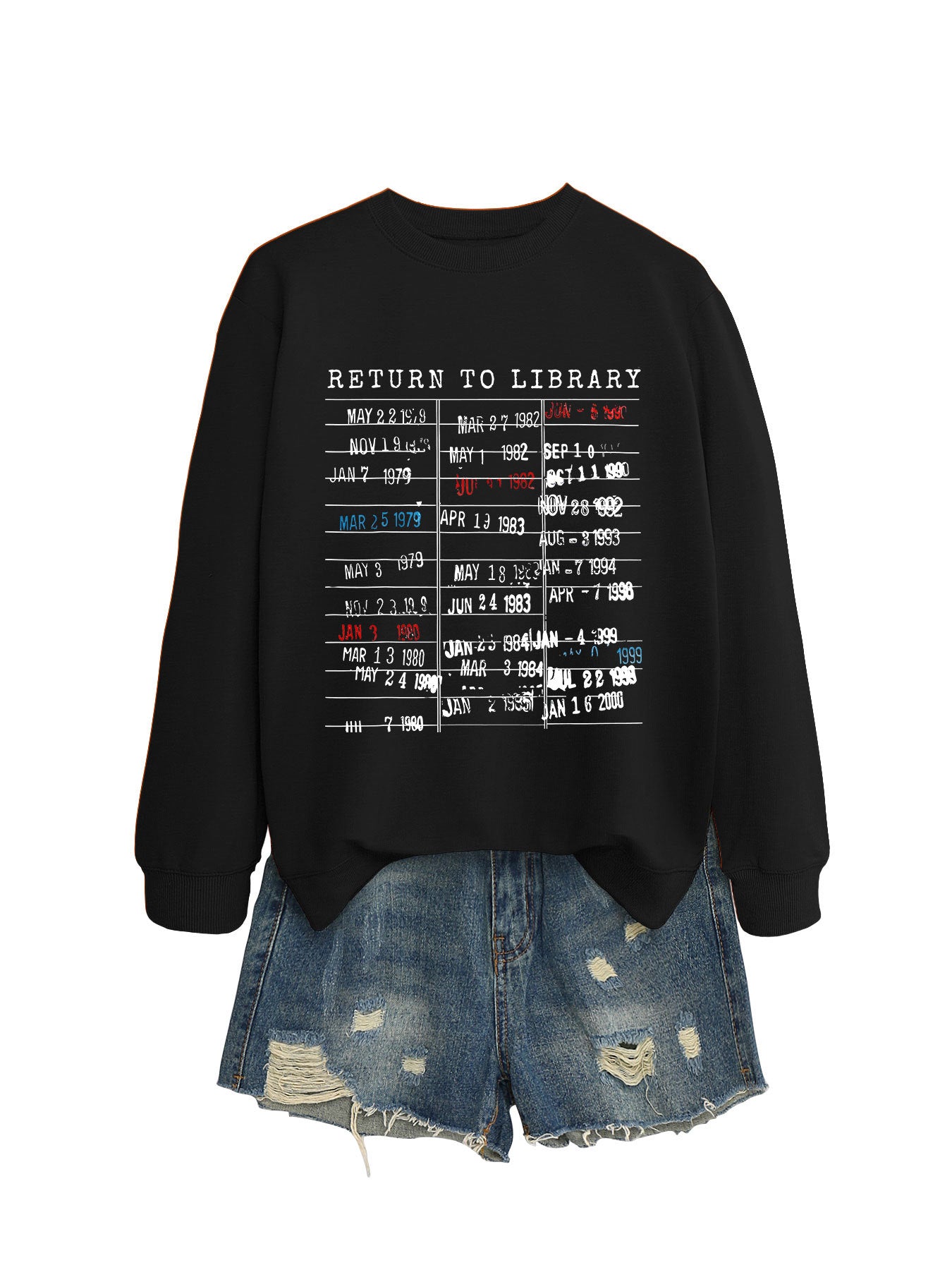 Women's Personalized Printed Fashion Round Neck Loose Sweaters