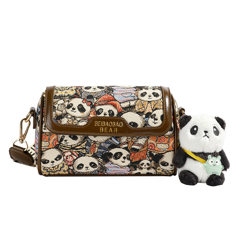 Women's Source Bear Embroidery Canvas Fashion Crossbody Bags