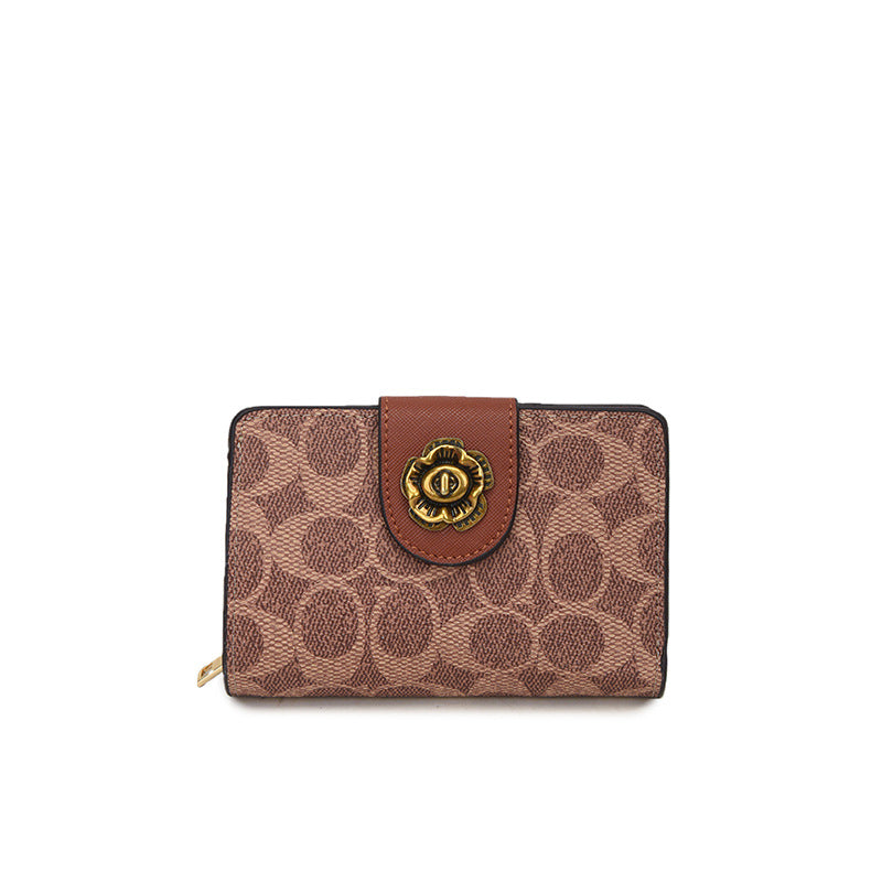 Women's Classic Retro Zipper Short Simple Multifunctional Ladies Wallet