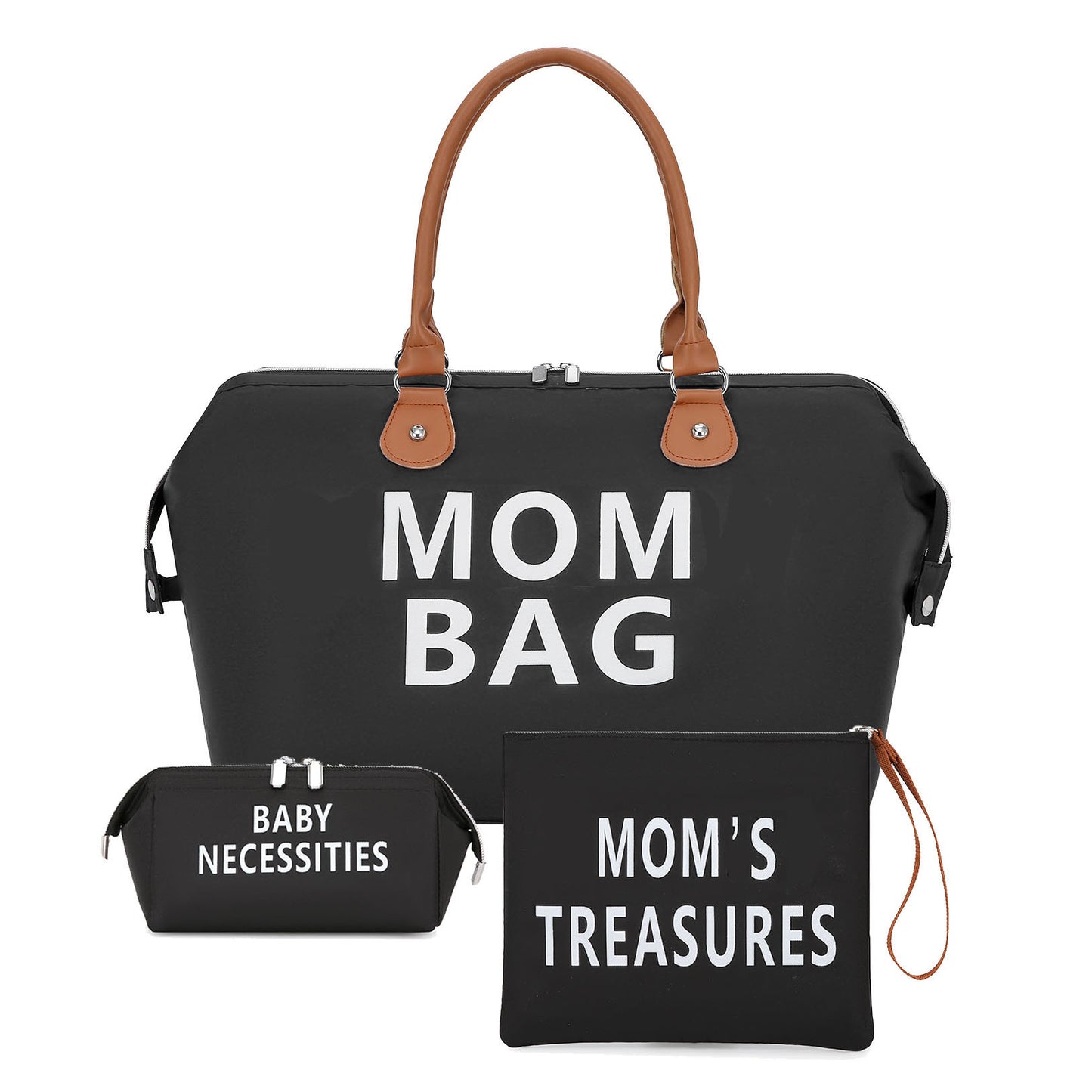 Multifunctional Three-piece Large Capacity Waterproof Hard-wearing Diaper Travel Bags