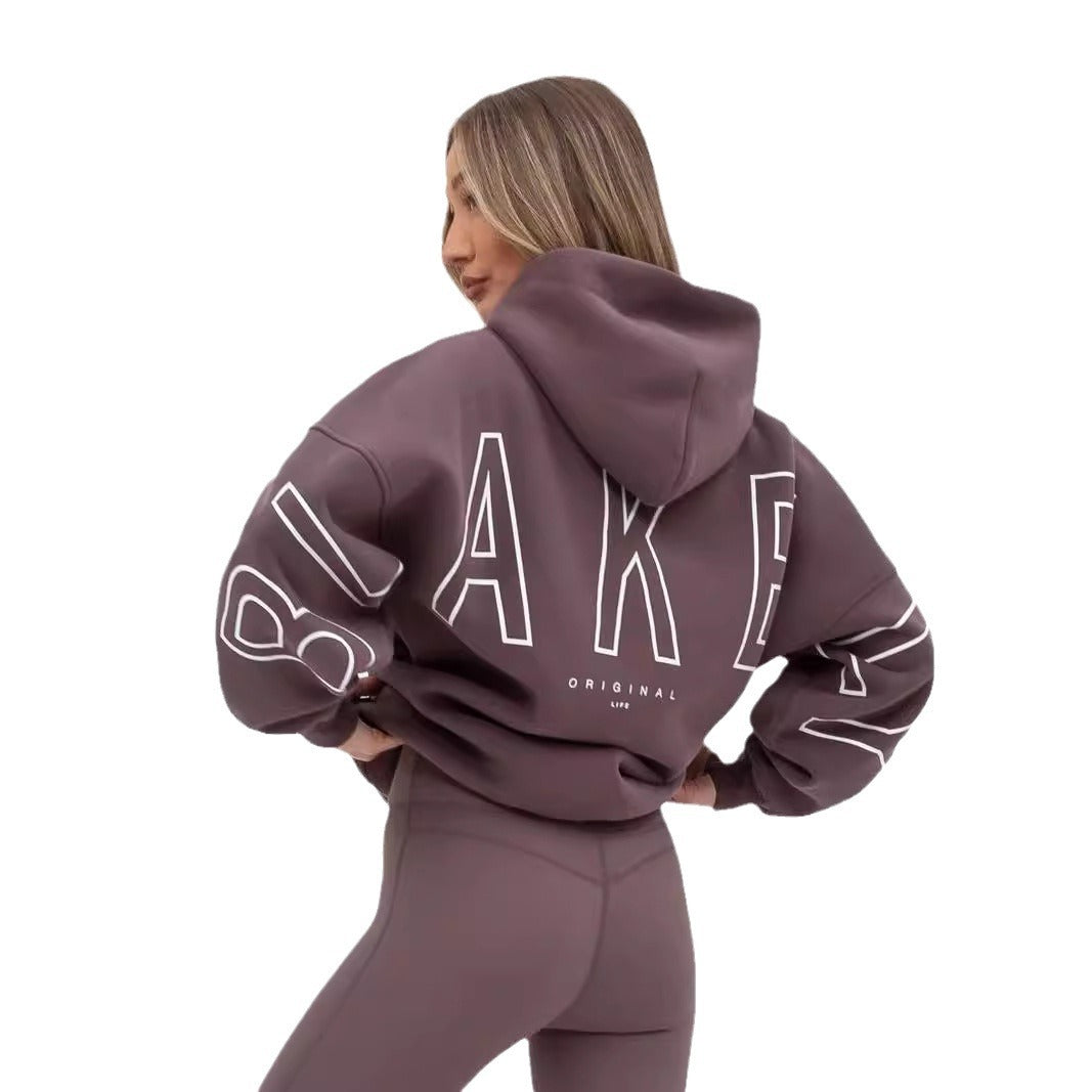 Fashion Printed Thickening Long Sleeve Loose Sweaters