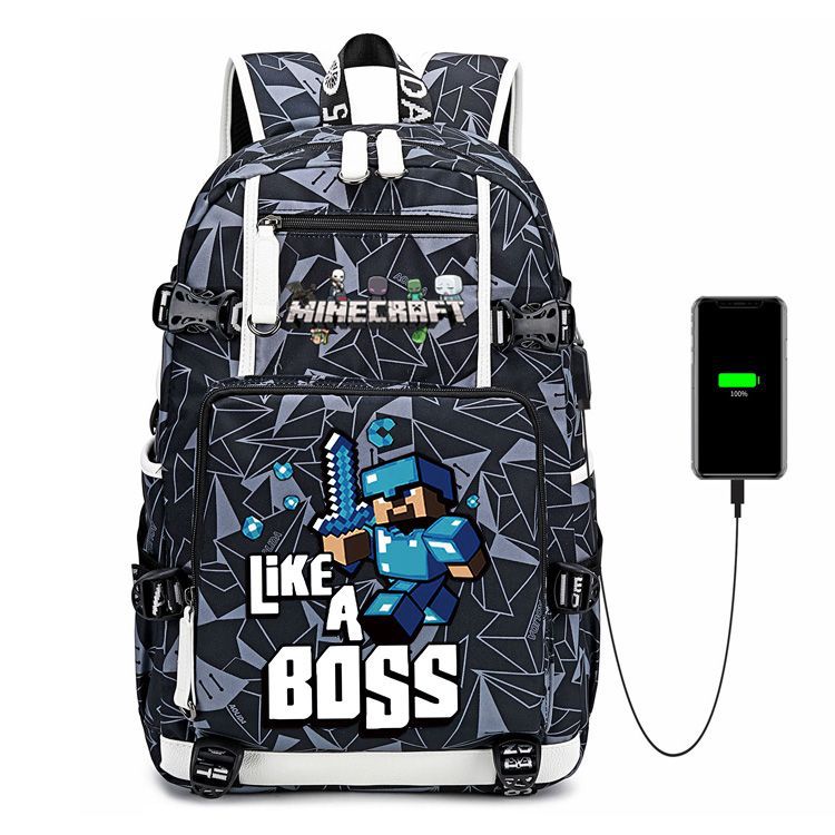 Men's Large Capacity Junior High My World Backpacks