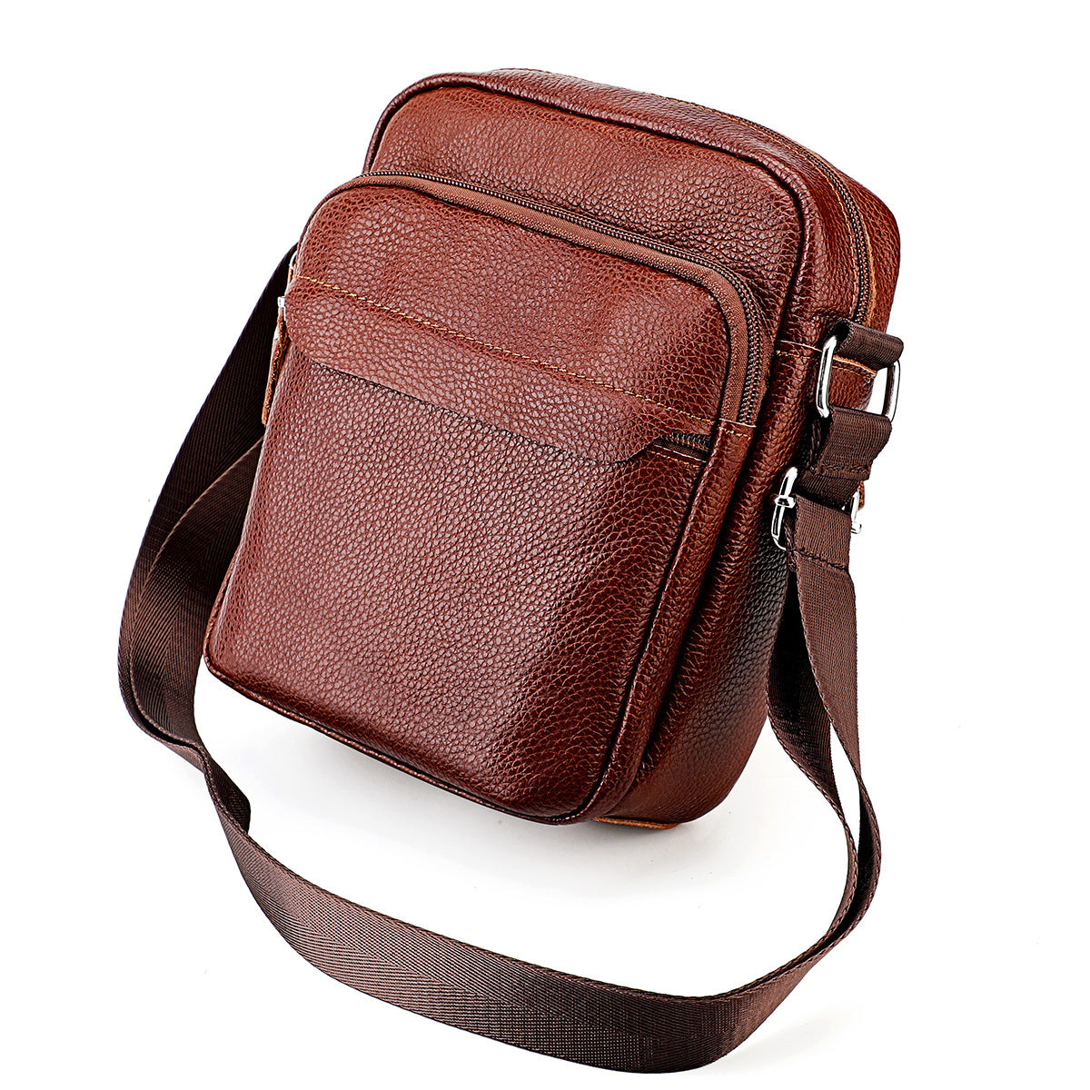 Men's Layer Cowhide Leather Daily Simple Trendy Lightweight Men's Messenger Bags