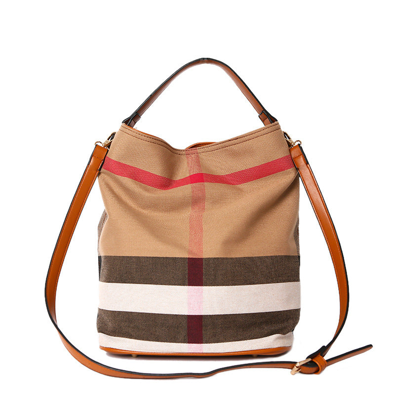 Women's Your From Canvas Plaid Portable Handbags