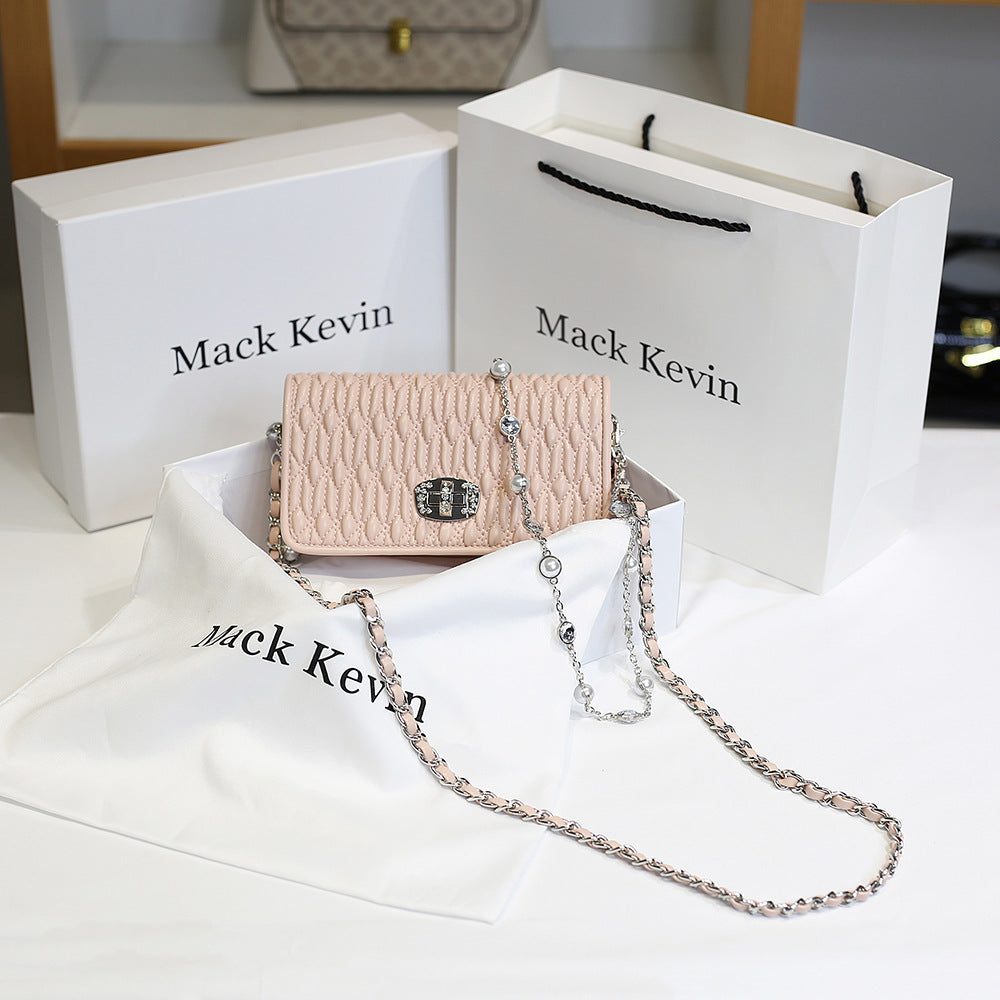 Women's Genuine Leather Trendy Niche High-grade Chain Waist Packs