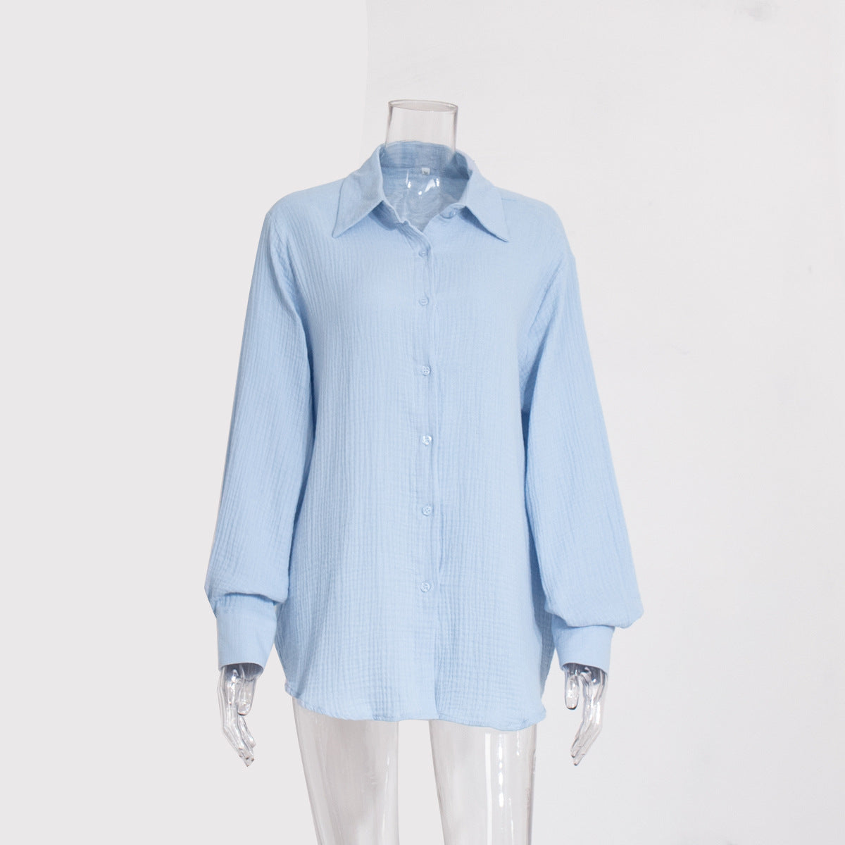 Cotton Crepe Shirt Spring Comfortable Loose Blouses