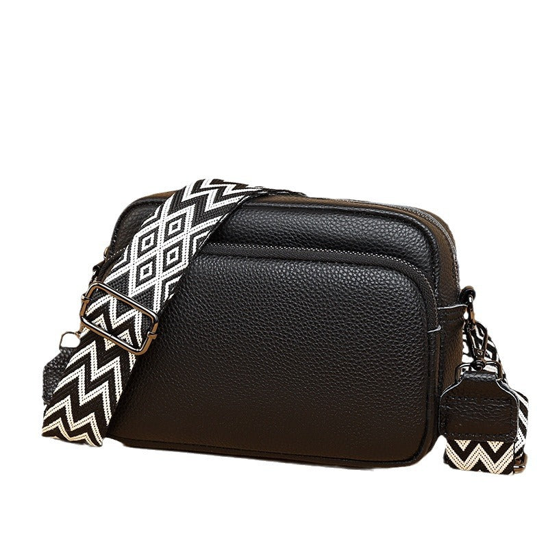 Women's Summer High-grade Niche Exquisite Western Style Contrast Color Leather Crossbody Bags