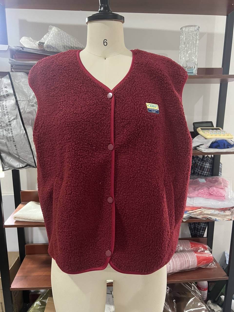 Women's Sleeveless Furry Fashion Loose Single-breasted Vests