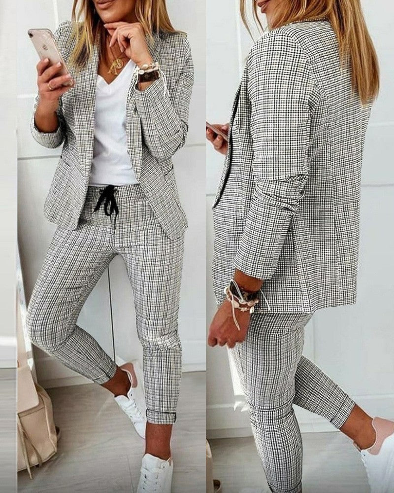 Women's Elegant Casual Fashion Set Small Suits