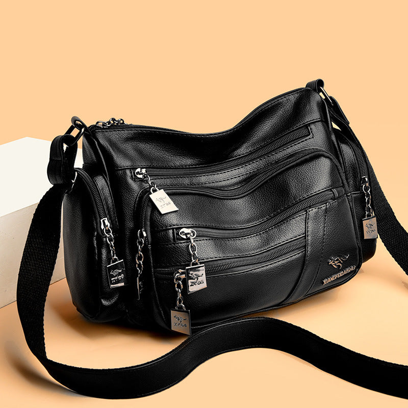 Women's Soft Leather Multifunctional Mother Large Capacity Crossbody Bags