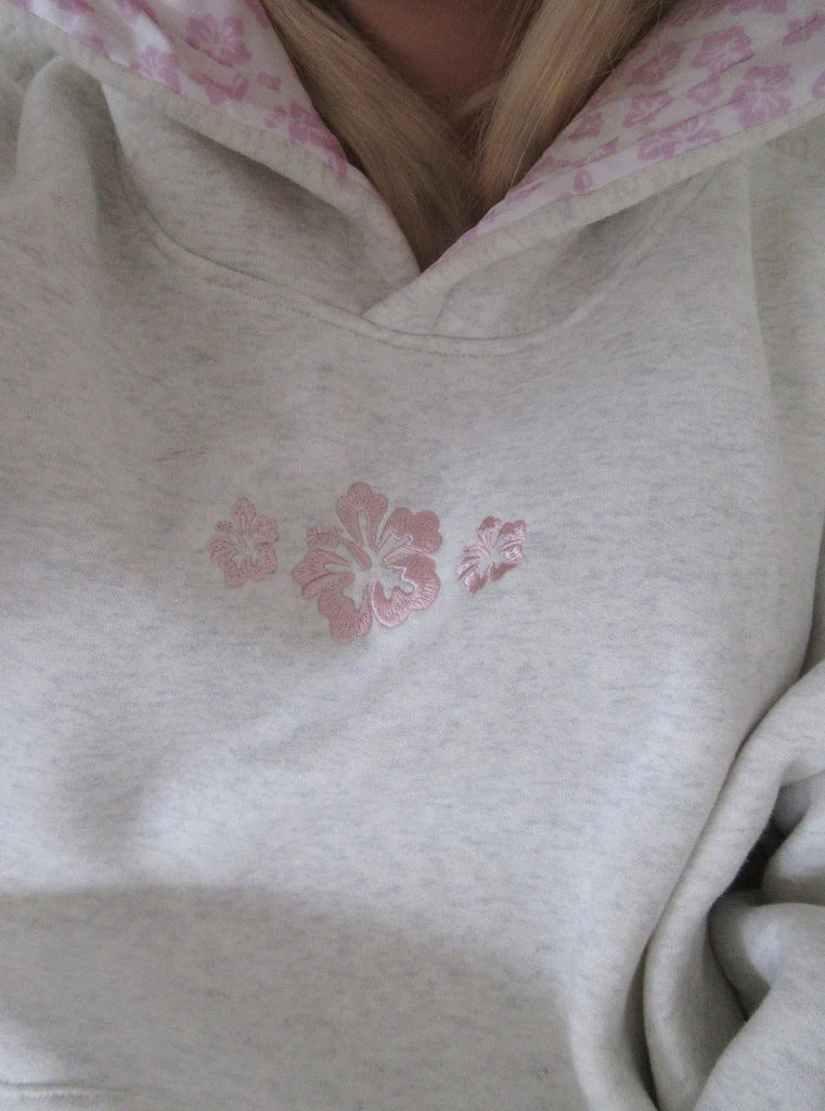 Embroidery Hooded Pullover Long Sleeve Casual Sweaters