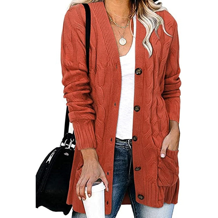 Women's Casual Knitted Large Loose Button Female Cardigans