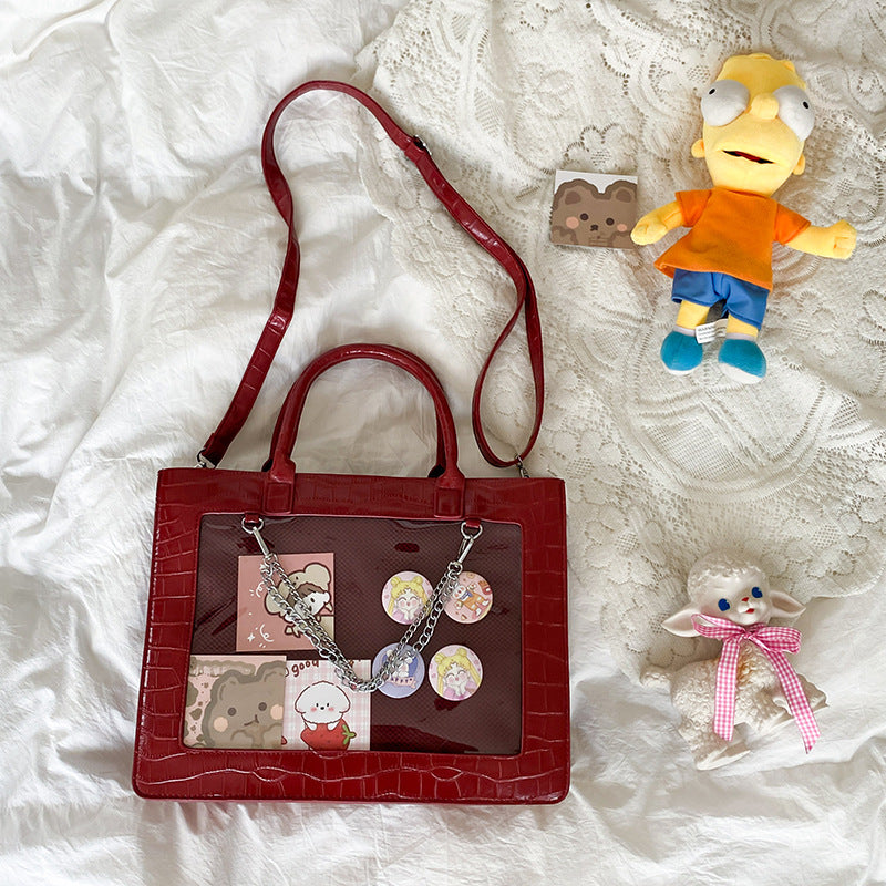 Women's Transparent Barlow Medium Food Volume Cartoon Large Crossbody Bags