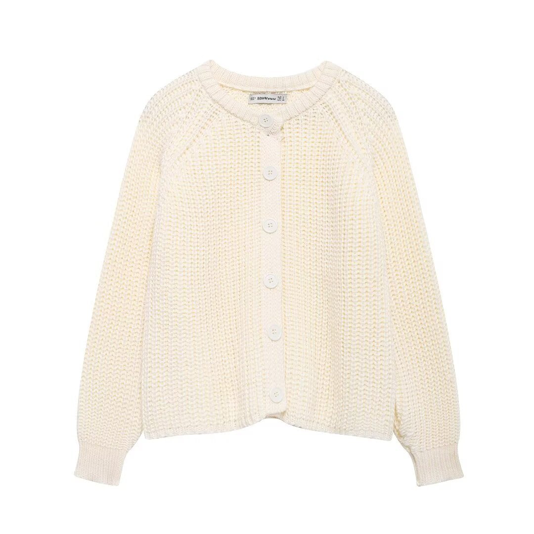 Women's Autumn Solid Color Long-sleeved Knitted For Coats