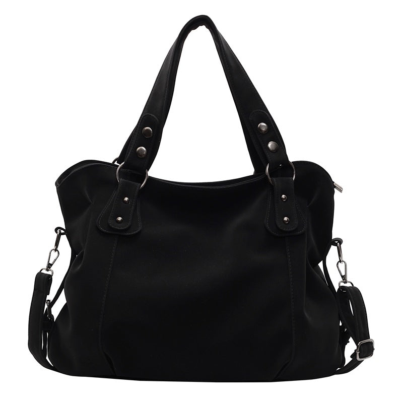 Women's Retro Fashionable Simple Korean Style Large Backpacks