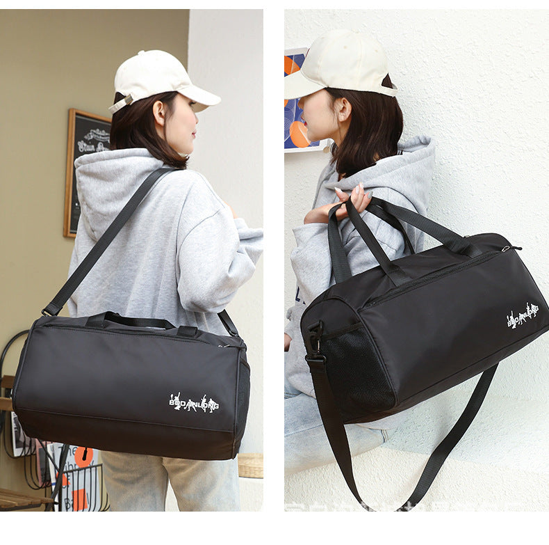 Women's & Men's & Fitness Cylinder Lightweight Short Business Travel Bags