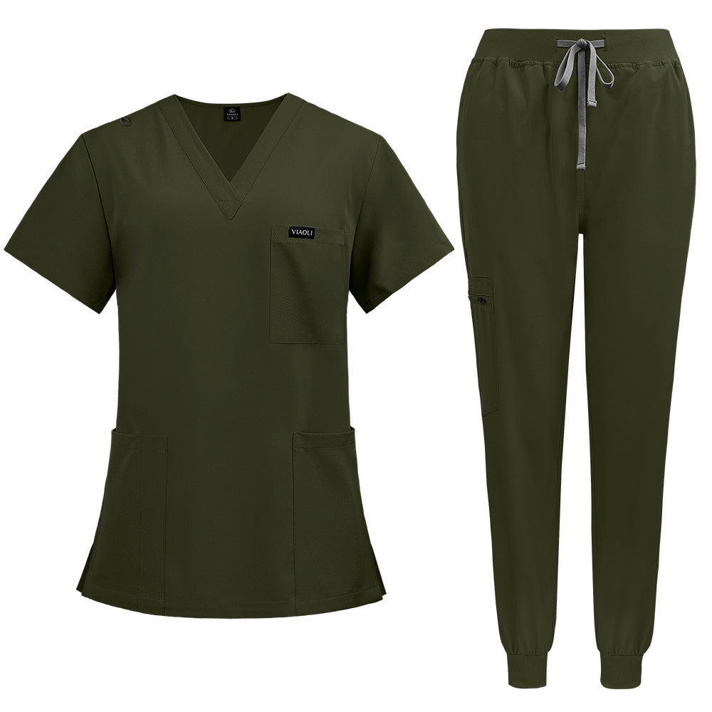 Color Operating Room Sleeve Hand Washing Female Uniform