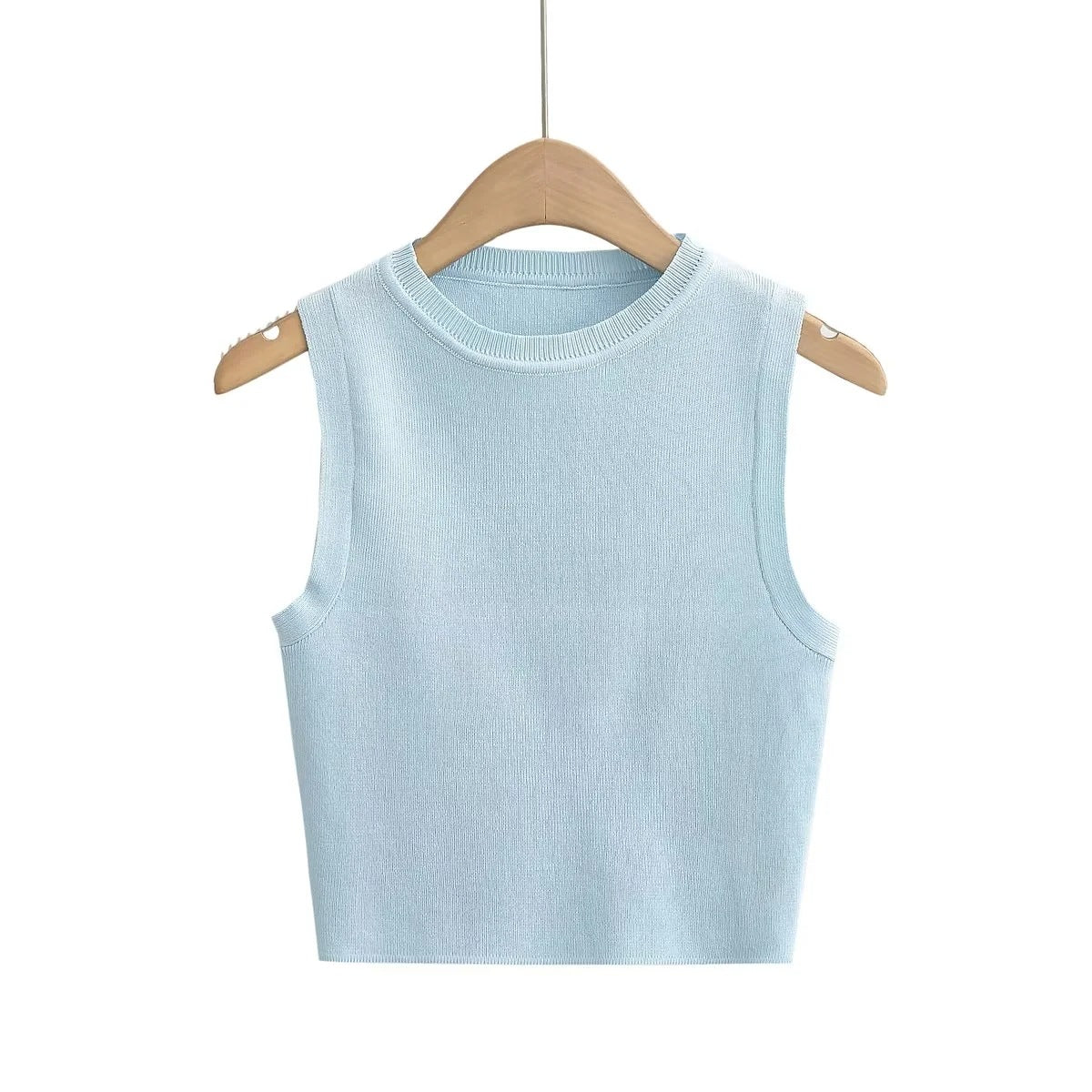 Women's Summer Sleeveless Elastic Knitted For Tops