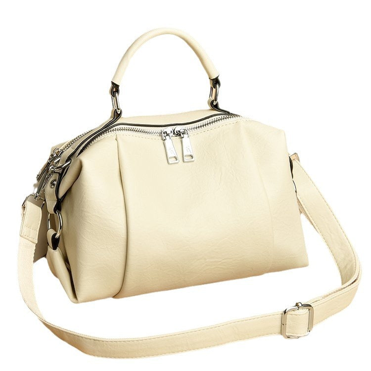Women's Stylish Double Compartment Zipper Design Large Small Square Bags