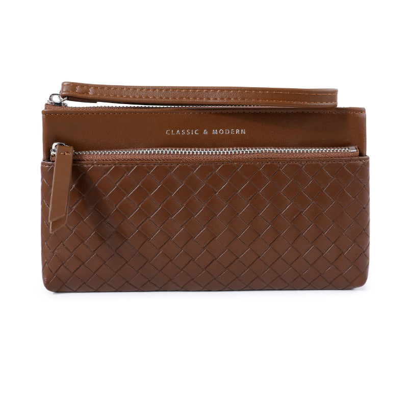 Women's Large Capacity Woven Pattern Retail High Ladies Wallet