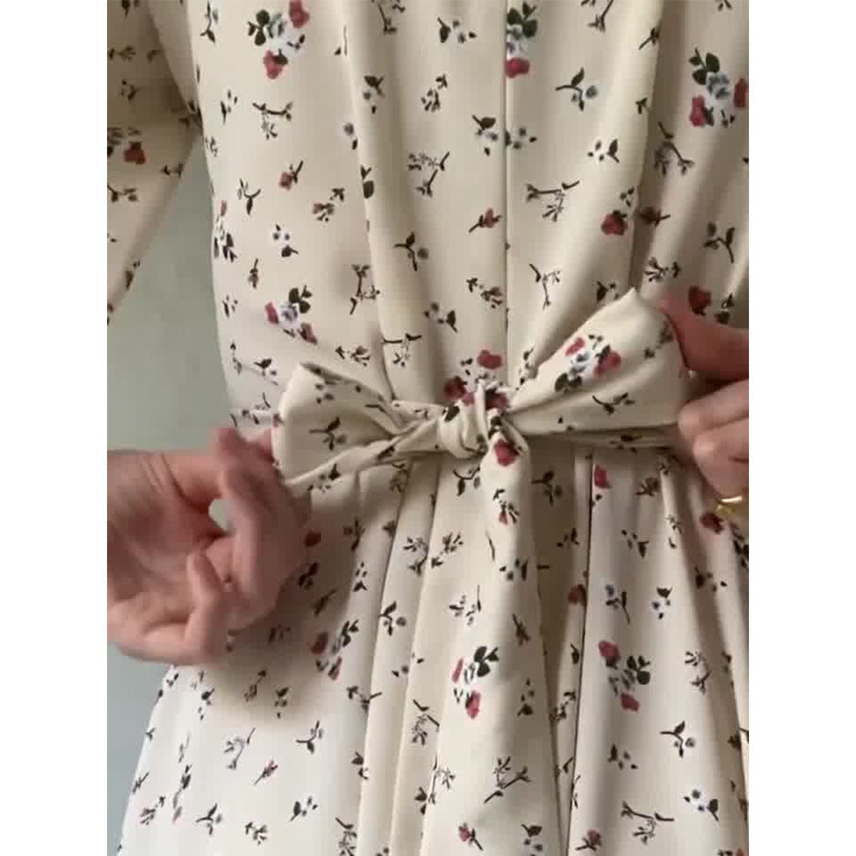 Autumn Gentle Loose Floral Dress Sense Dresses