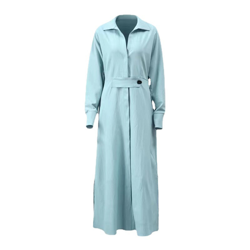 Collar Dress Goddess Temperament Long Sleeve Elegant Slim Dresses