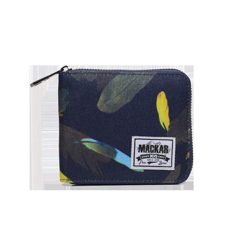 Beautiful Fashion Short Business Simple Zipper Men's Wallets