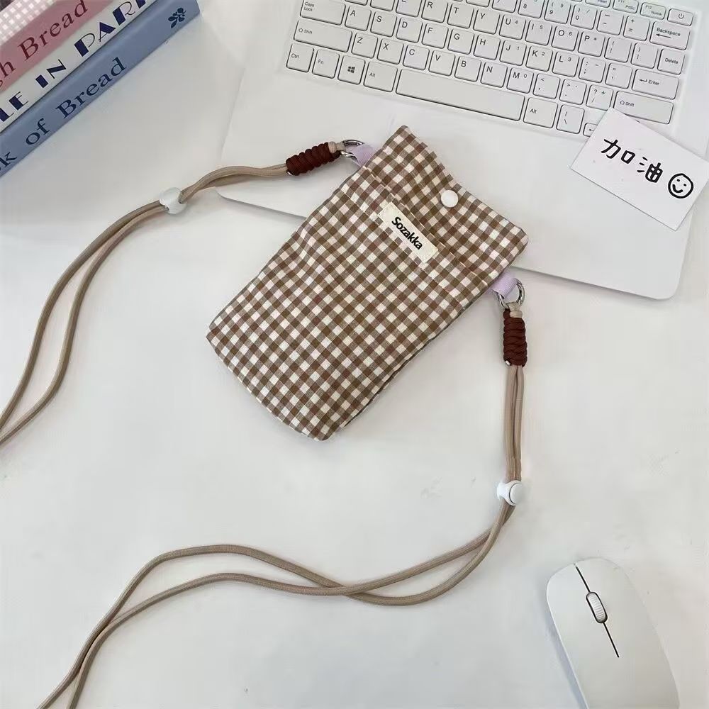 Women's Plaid Mobile Stylish Change Mini Women's Messenger Bag