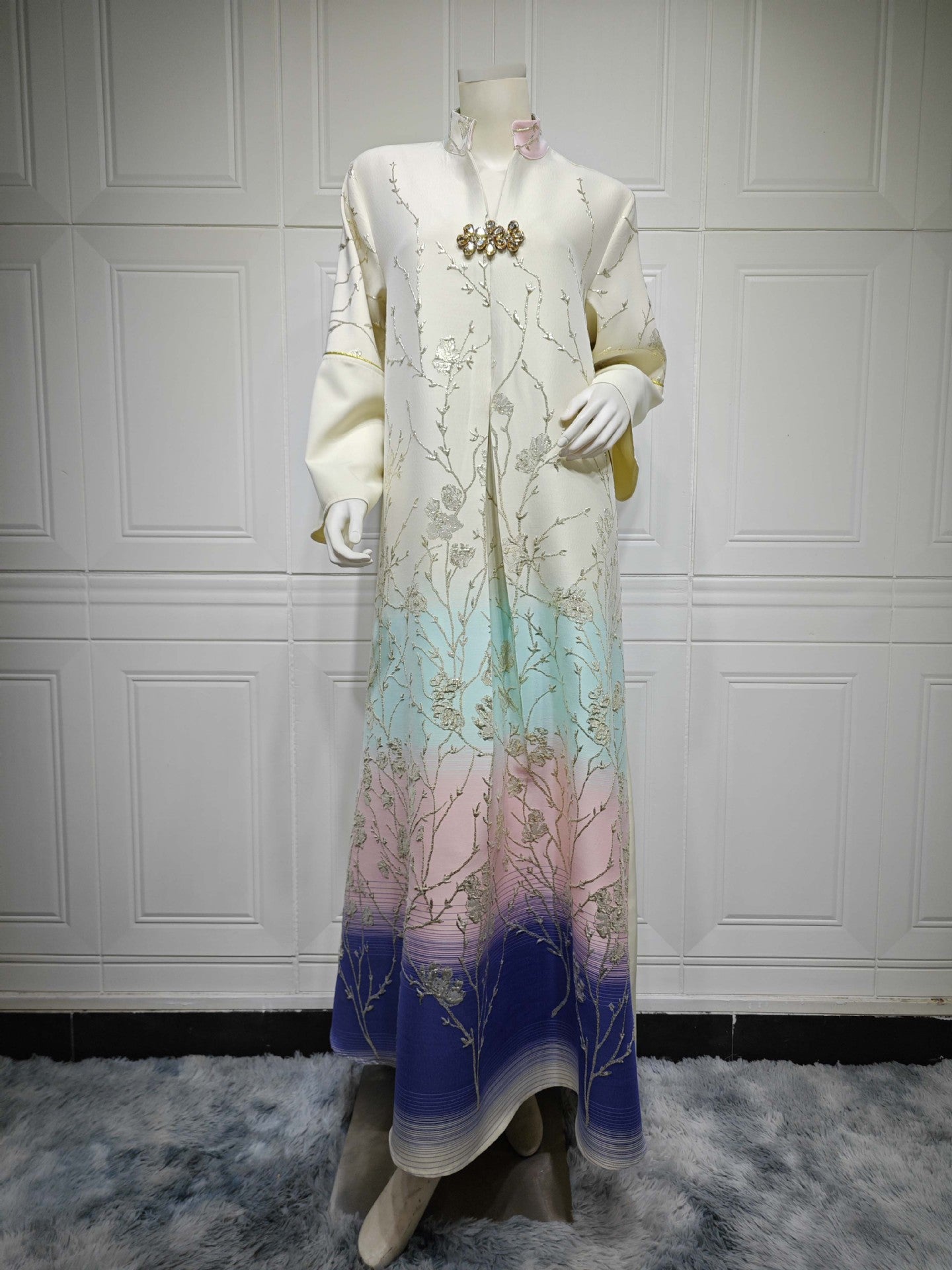 Fashionable High-grade Jacquard Fabric Embroidered Gradient Clothing