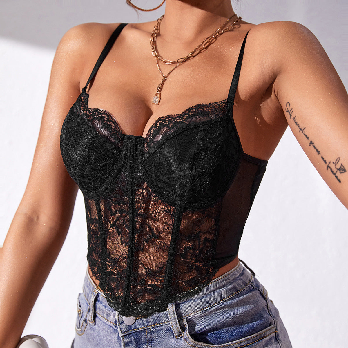 Women's Steel Ring Diamond Fishbone Navel Hot Tops