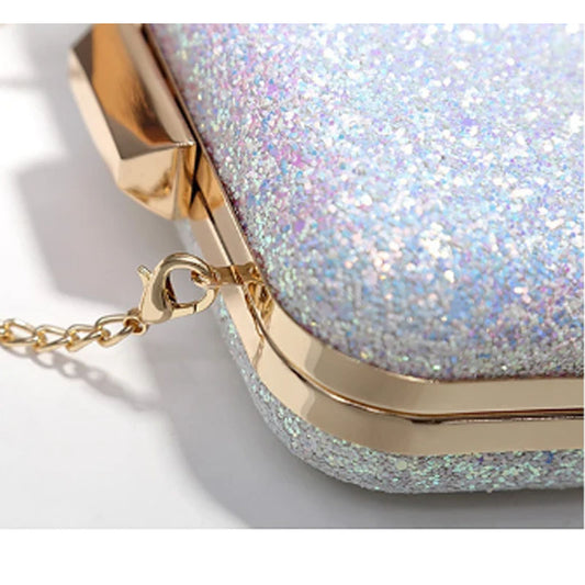 Women's Moon Fashion Satin Leather Chain Crown Evening Bags