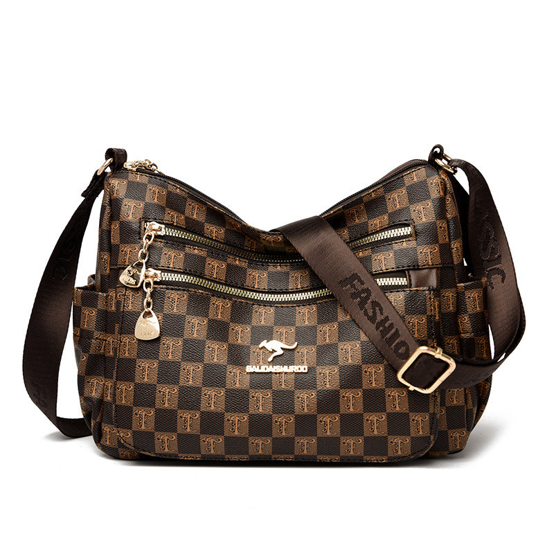 Women's Large Capacity Mother Embossed Multilayer Simplicity Crossbody Bags