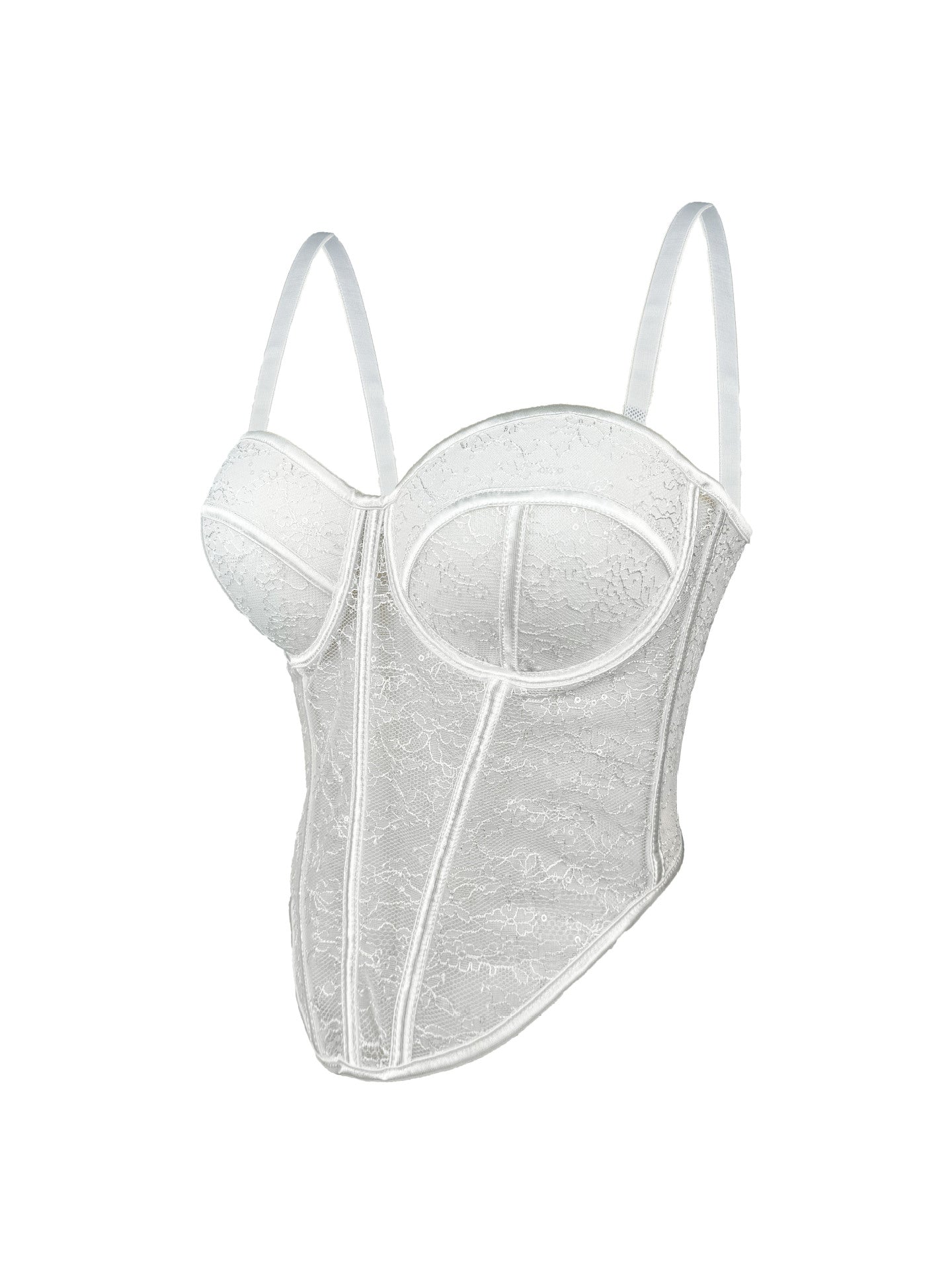 Mesh Low-cut Contrast Color Cinched Waist Breathable Body Tops