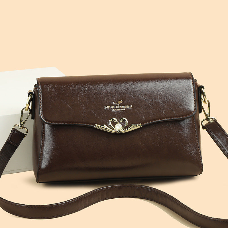 Women's Versatile Large Capacity Soft Leather Mother Bags