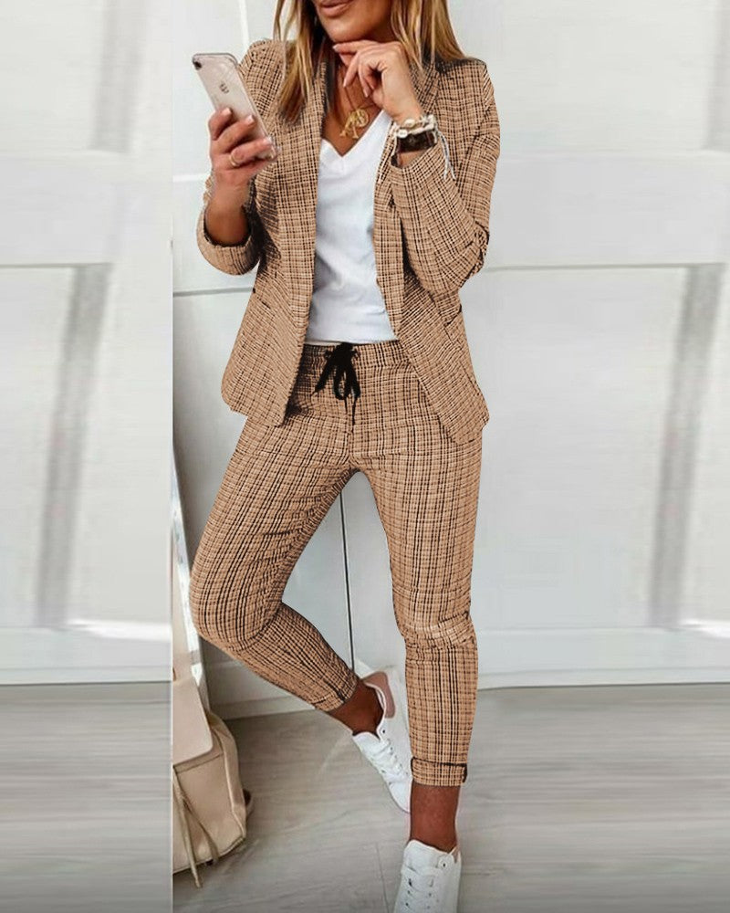 Women's Elegant Casual Fashion Set Small Suits
